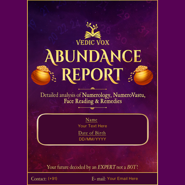 Numerology Abundance Report - Full Numerology Report With Powerful Remedies